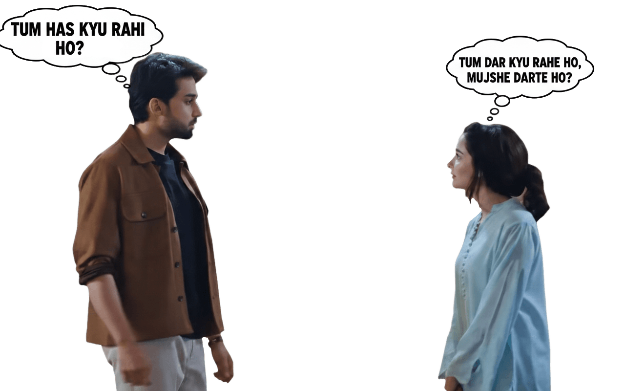 Funny conversation between Ayra and Kamiyar with thought bubbles